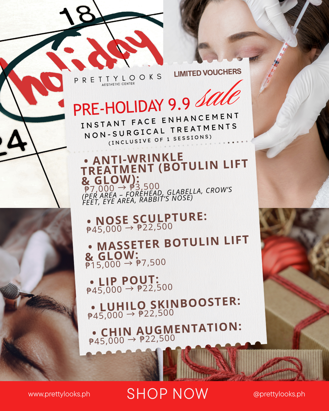 9.9 Prettylooks Pre-Holiday 50% OFF Permanent Makeup & Underarm Care Treatments