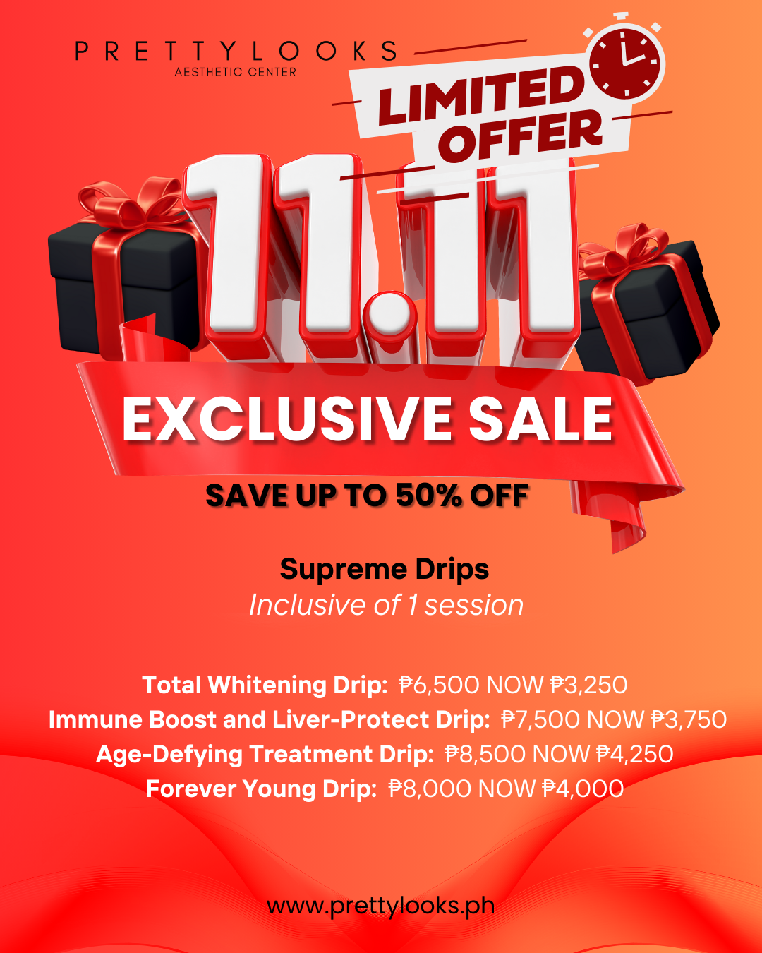 11.11 EXCLUSIVE SALE - Prettylooks Supreme Drips 50% OFF