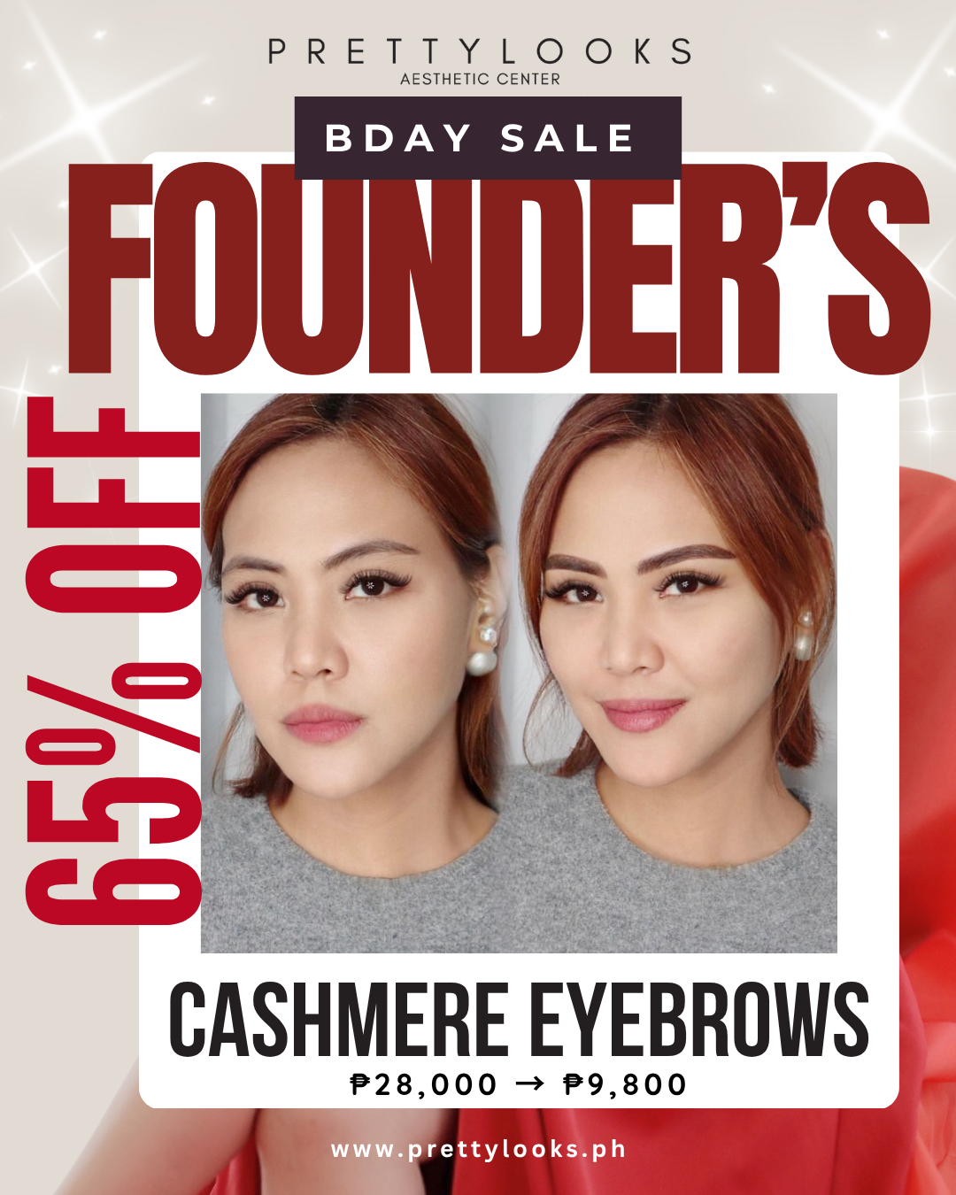 FOUNDER'S BIRTHDAY SALE 65% OFF