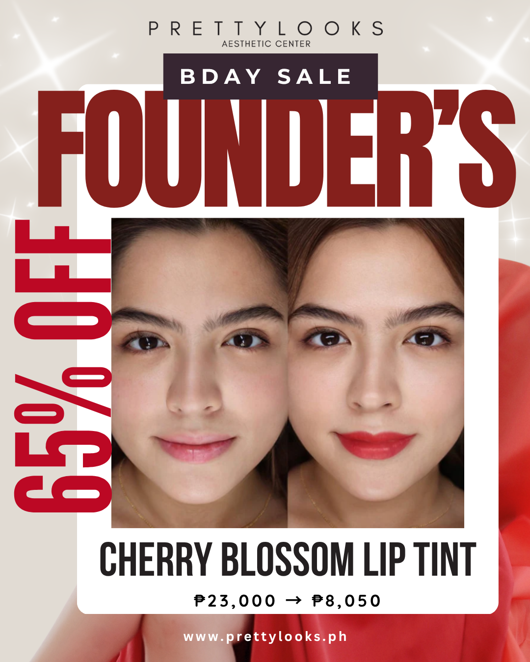 FOUNDER'S BIRTHDAY SALE 65% OFF