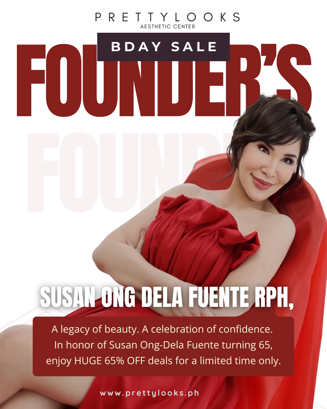 FOUNDER'S BIRTHDAY SALE 65% OFF