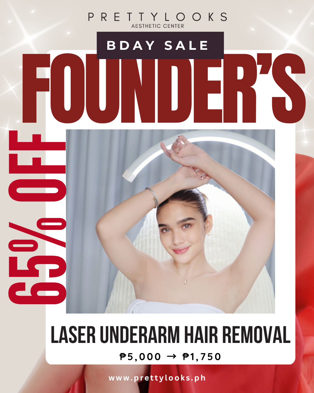 FOUNDER'S BIRTHDAY SALE 65% OFF