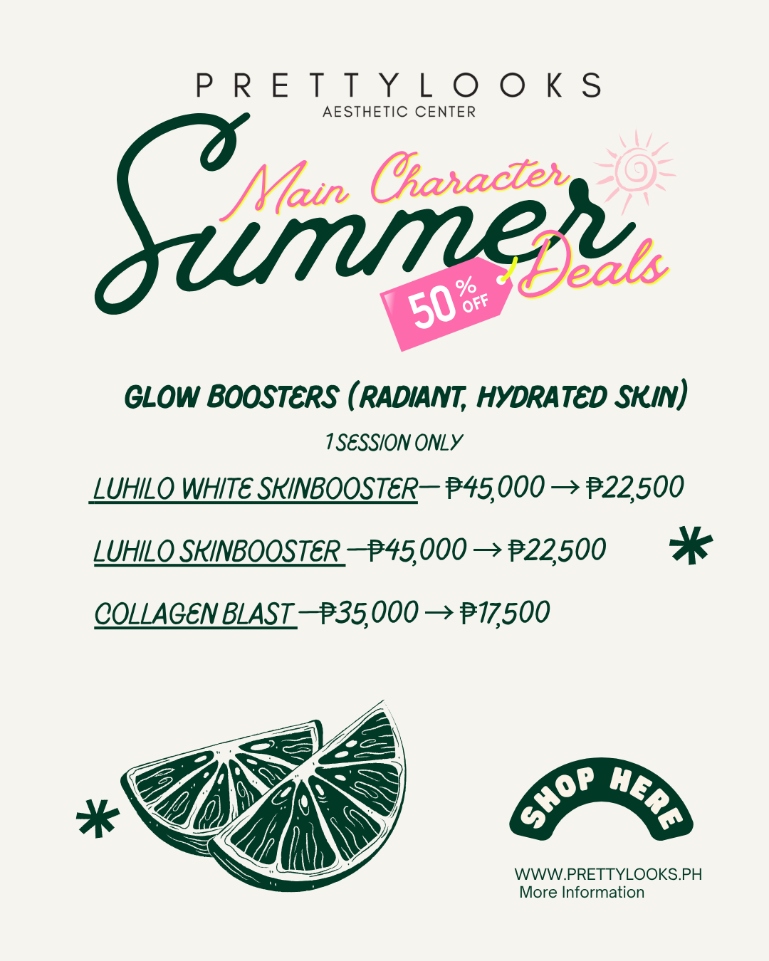 MAIN CHARACTER SUMMER DEALS (50% OFF)