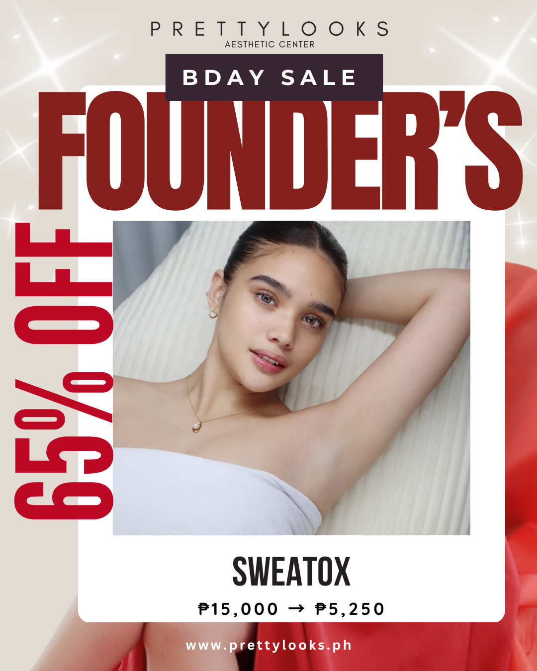 FOUNDER'S BIRTHDAY SALE 65% OFF