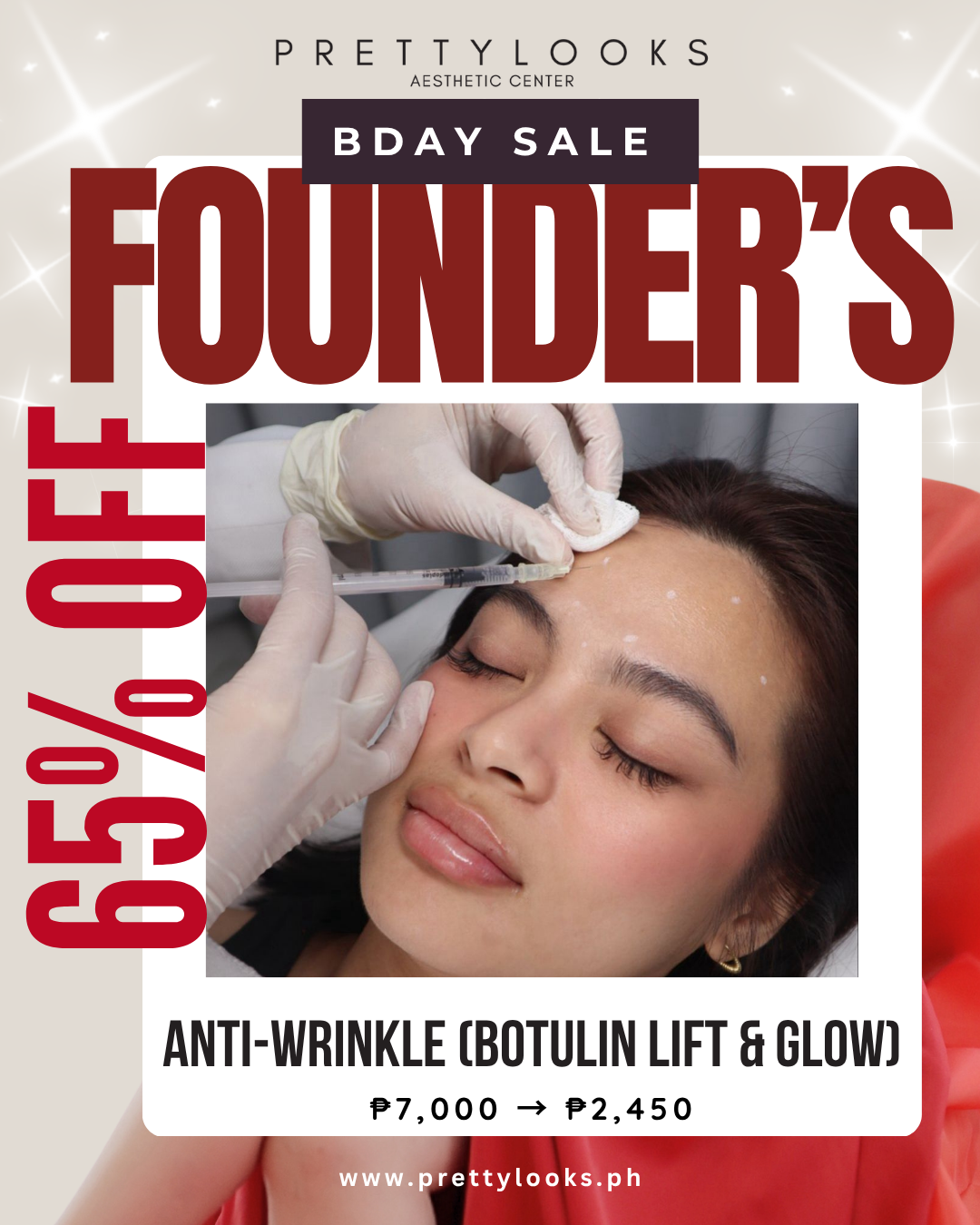 FOUNDER'S BIRTHDAY SALE 65% OFF