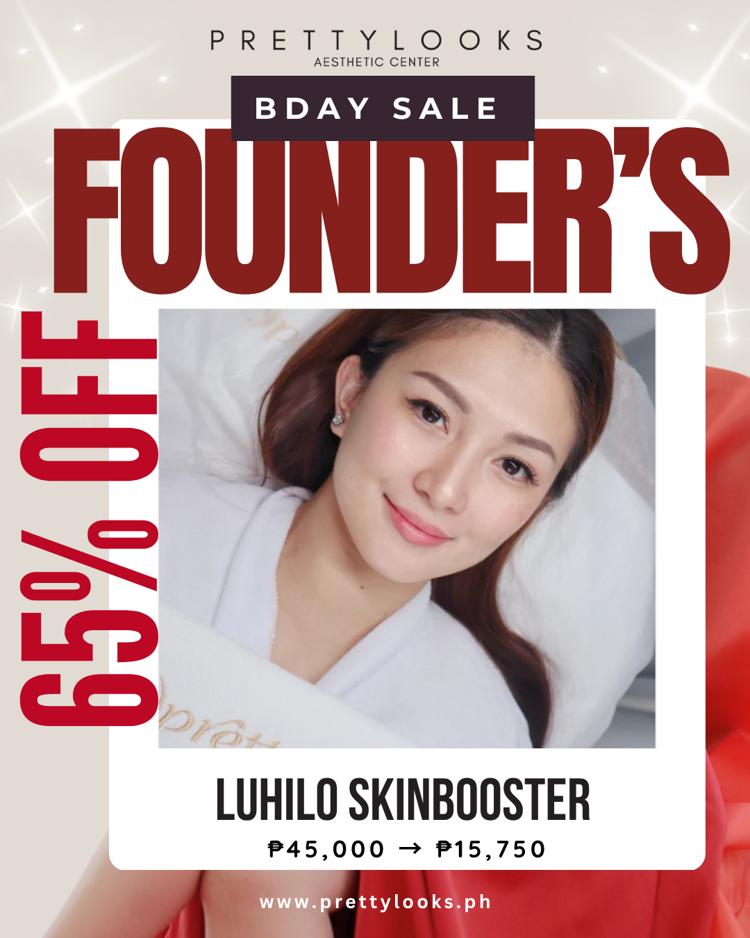 FOUNDER'S BIRTHDAY SALE 65% OFF
