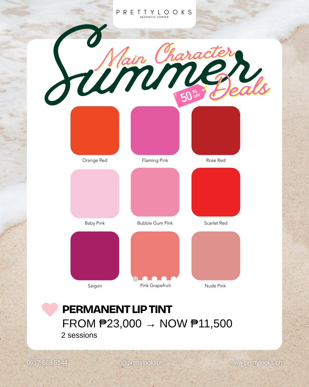 MAIN CHARACTER SUMMER DEALS (50% OFF)